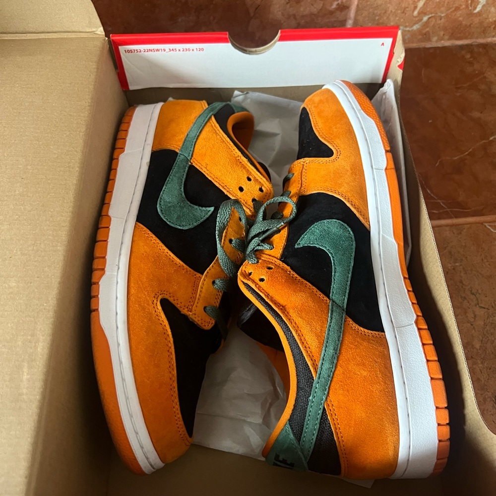Orange and Green Nike